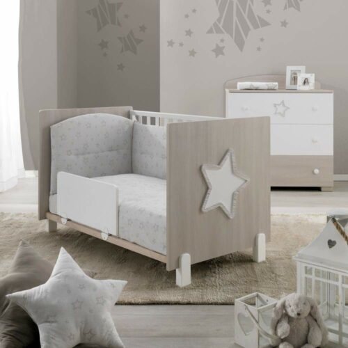 Postýlka s matrací a komplet textilem Little Star - Image 2